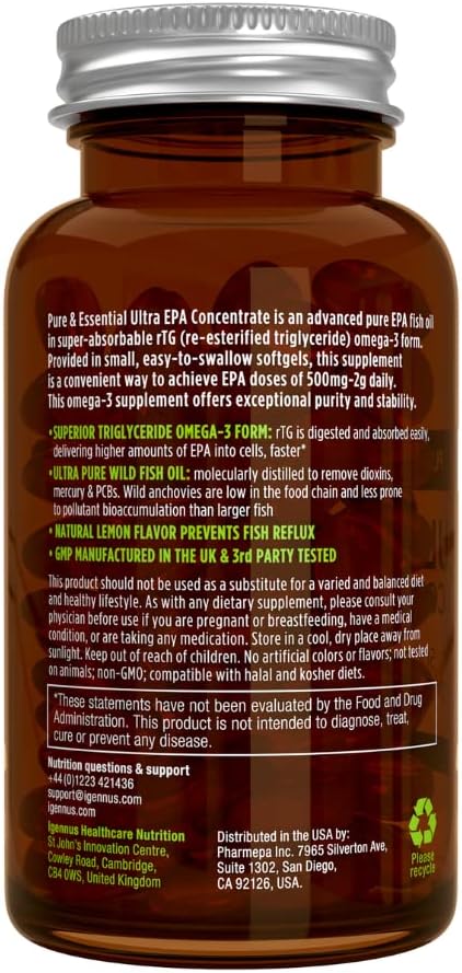 Ultra Pure EPA, Omega-3 Concentrate 500 180 Small