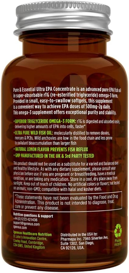 Ultra Pure EPA, Omega-3 Concentrate 500 180 Small