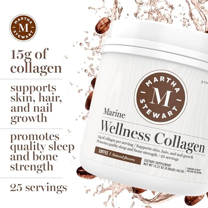 Martha Stewart Collagen Peptides Powder 15g Protein 25 Servings