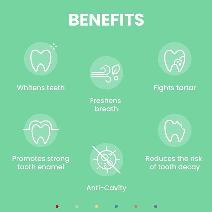 Kids Toothpaste with Daily Multivitamins B3, B5, B6, D, E, Xylitol, Calcium, Fluoride Free, Fresh Breath, Fights Tarter, Anti-Cavity, Safe to Swallow, 4.1oz, Bubble Gum Flavor