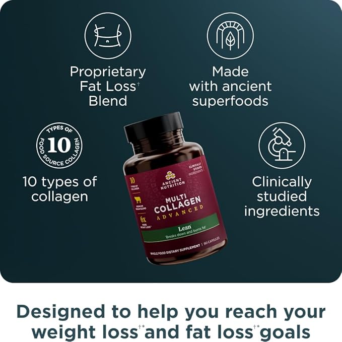 Ancient Nutrition Advanced Collagen Protein Lean 90 Count