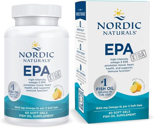 Nordic Naturals EPA Xtra, Lemon 60 Soft 1640 mg Omega-3 - 30 Servings