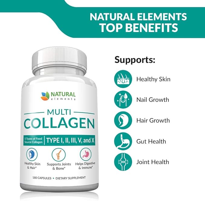 Multi Collagen 180 Protein Capsules 2025mg per