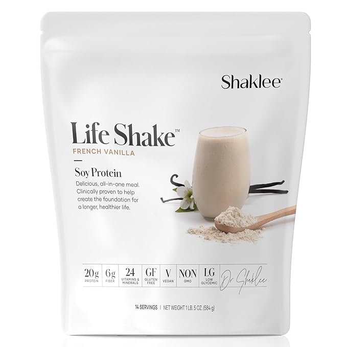 Shaklee Life Shake™ Soy Protein French Vanilla 20g Protein, 6g Fiber, 24 Vitamins 14 Servings