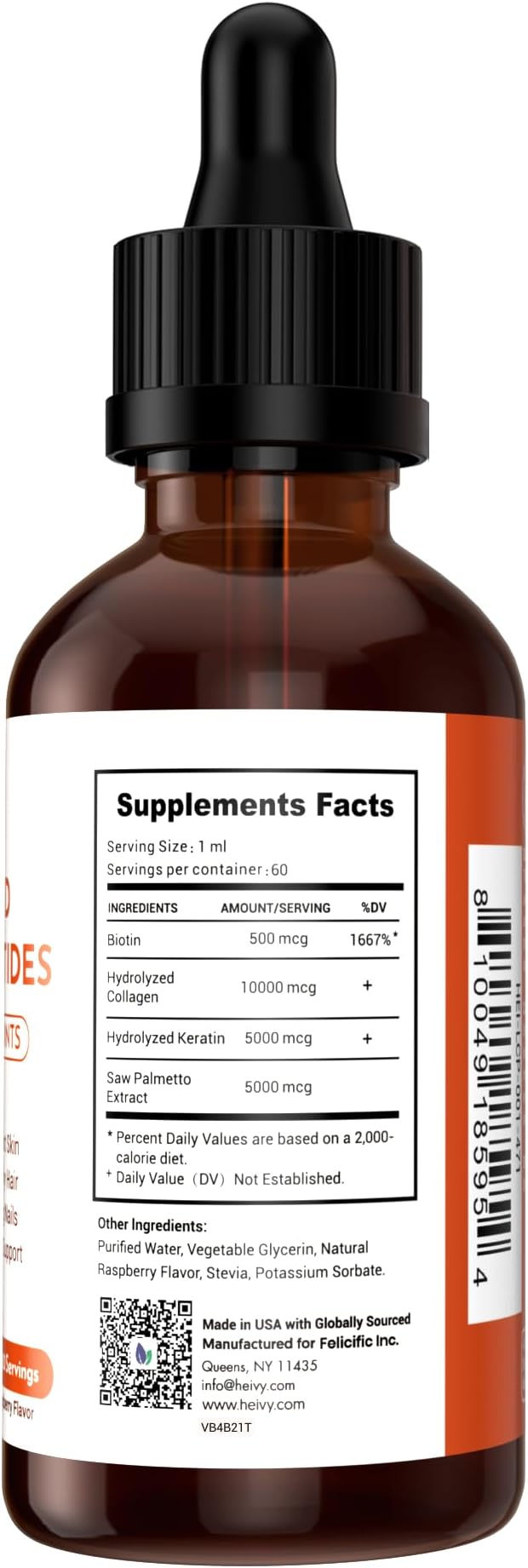 Liquid Collagen for Women, Collagen Peptides 4-in-1 for 25000 MCG 2 fl