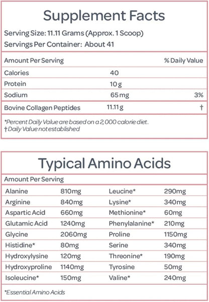 Unflavored Collagen Peptides Powder (41 Servings)