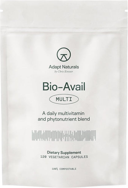Adapt Naturals Bio-Avail Multi B12 Vitamins, 120 Capsules