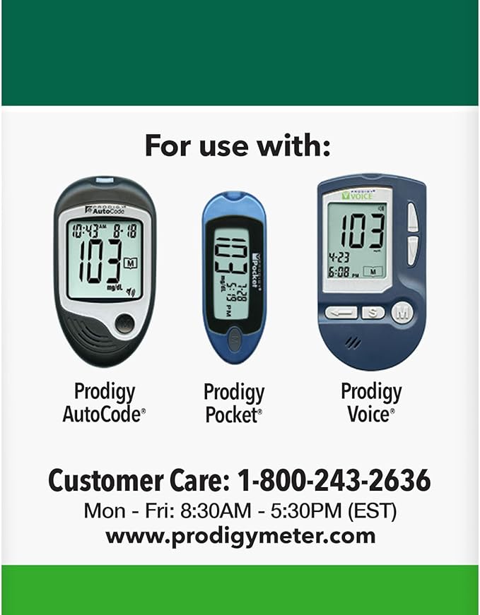 PRODIGY No Coding Blood Glucose Test 50 Strips