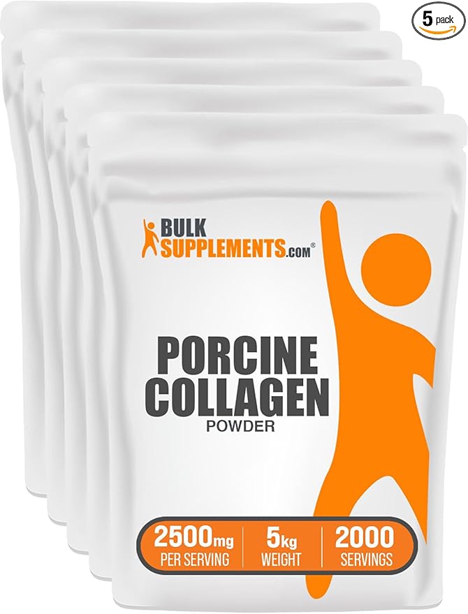 BulkSupplements.com Porcine Collagen Powder 2500mg per 5kg (11 (11 lbs)