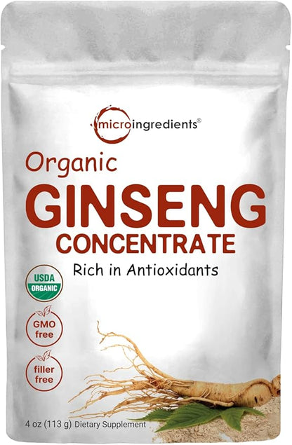 Micro Ingredients Maximum Strength Organic Korean 200:1 Powder, 4 Ounce,