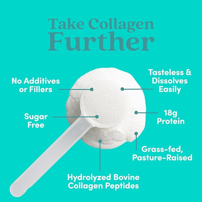 Further Food Unflavored Collagen Peptides Powder, 1 & 3 Protein, 9.88 oz