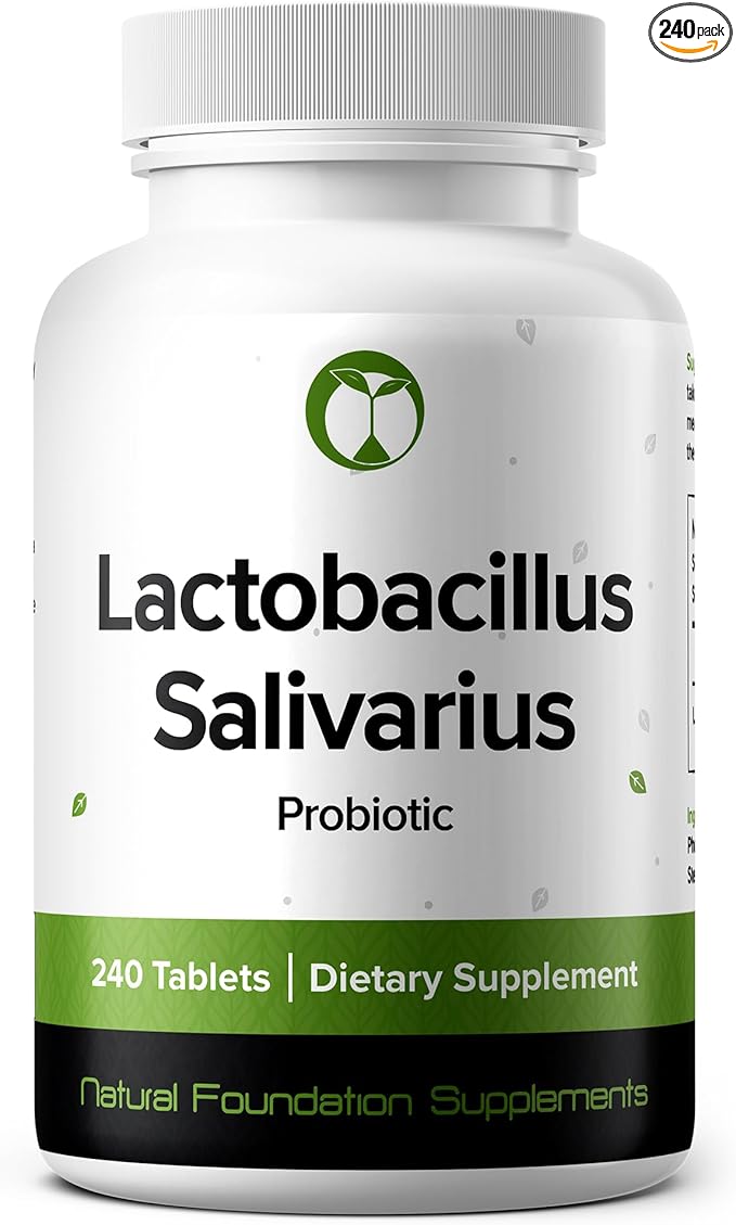 Lactobacillus Salivarius Probiotic Supplement 240 Tablets 3 Billion (240, Lactobacillus