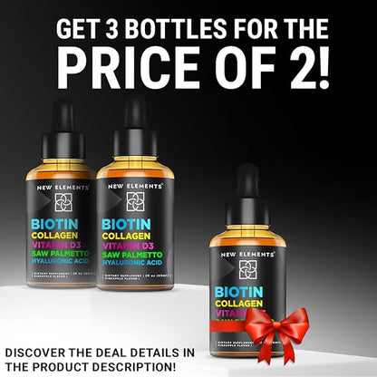 Liquid Biotin Drops with Collagen Vitamin D3 Saw