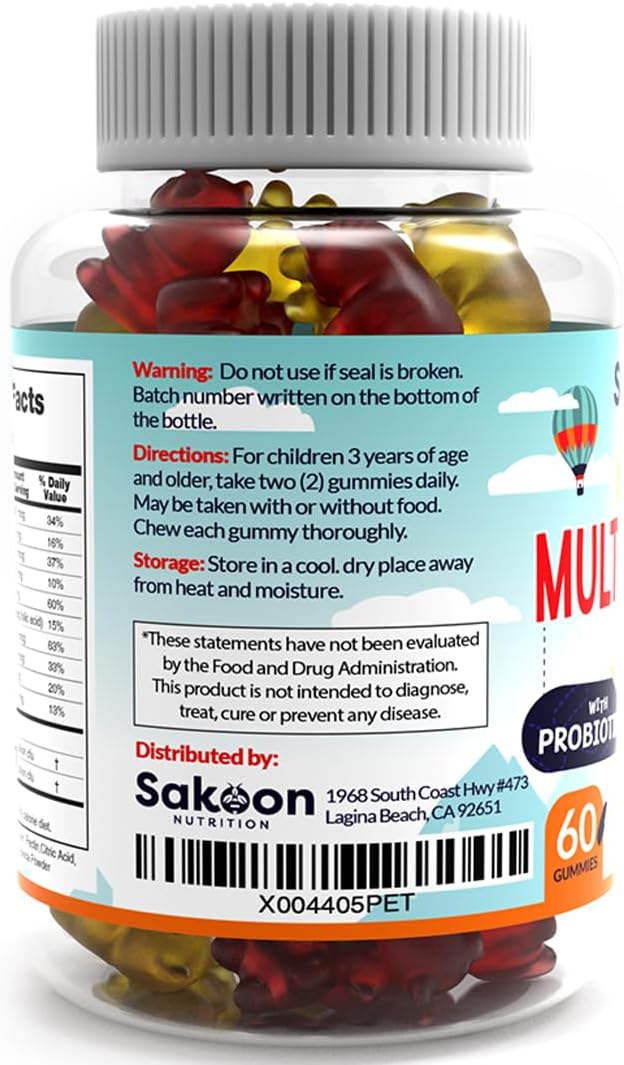 Sakoon nutrition Kids Multivitamin Gummies 60 Count