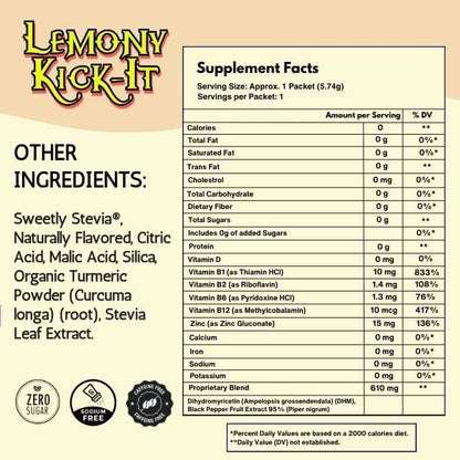 After Alcohol Aid Wellness Vitamins I Restore Better Mornings I Dihydromyricetin DHM & B Vitamins Complex I Antioxidants Supplement and Liver Support I 5 Powder Stick Drink Packets I Lemony Kick-It