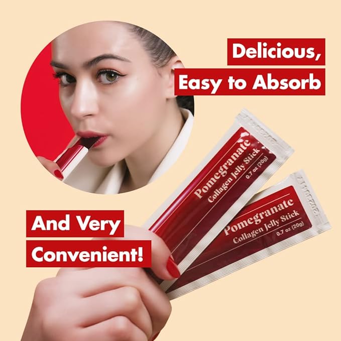 Pomegranate Collagen Jelly Stick (20g x 30 sticks) 100% Real