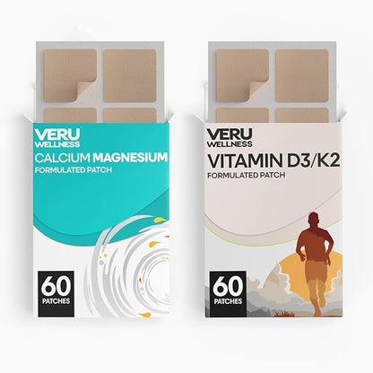 Bone Health Complete Duo Lifestyle Patch D3/K2, Calcium 8-10 Hours (60 Days)