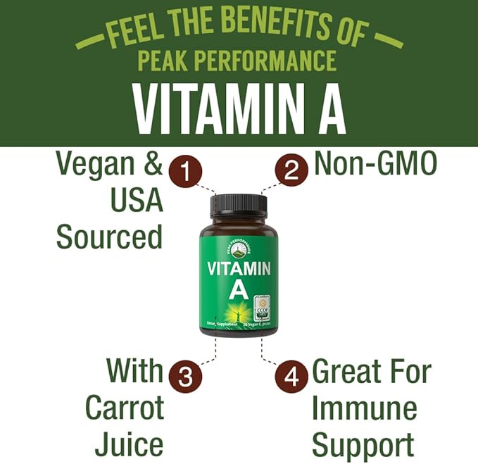 Peak Performance Certified Organic Vitamin A 5000 IU