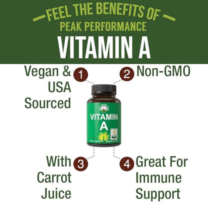 Peak Performance Certified Organic Vitamin A 5000 IU