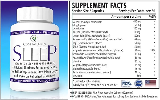 Sleep All-Natural Sleep Aid to Help 30 Servings