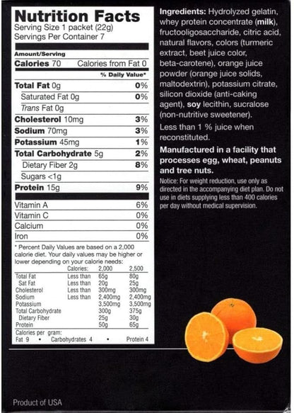 High Protein Fruit Flavored Powder Drink 15g Protein, 7 Servings