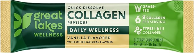 Great Lakes Wellness Collagen Peptides Powder 6 Sticks