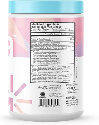 Cira Glow-Getter Collagen Peptides Powder for Women 30 Servings,