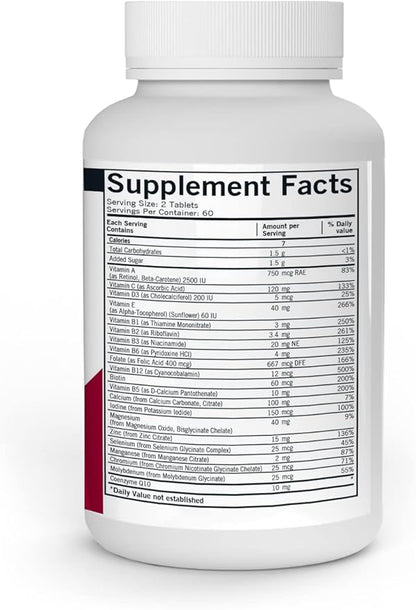 Kirkman - Children's Chewable Multivitamin & Mineral Wafers - 120 Tablets - Potent Broad Spectrum Vitamin/Mineral Supplement - with Coenzyme Q-10 (CoQ10) - Natural Mango Peach Flavor