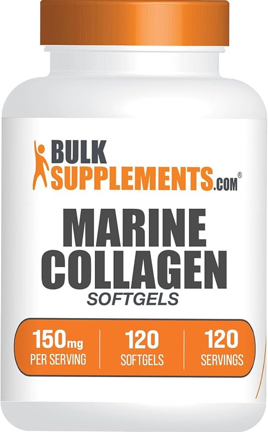 BulkSupplements.com Marine Collagen Softgels 1 Softgel (150mg), 120 120 Softgels