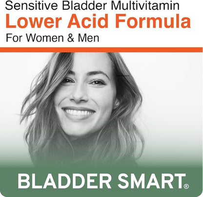 | Lower-Acid Multivitamin for Sensitive Bladders 12 Vitamins 10 Minerals 60 Capsules
