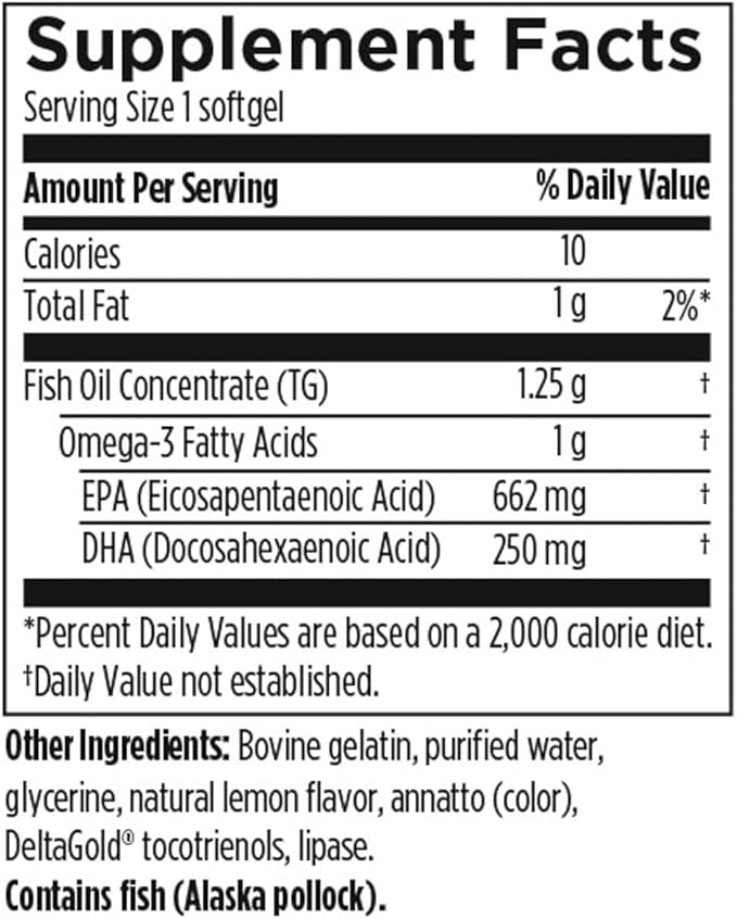 Designs for Health OmegAvail TG1000 1000mg Omega-3 Omega-3 Per (60 Softgels)