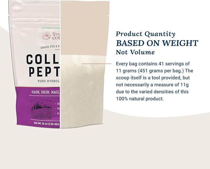 Live Conscious Collagen Powder Hydrolyzed Collagen 20 Servings, 7.8 oz