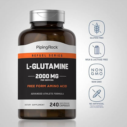 Piping Rock L Glutamine Capsules 2000 mg 240 Count