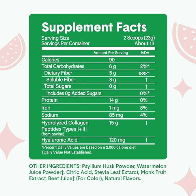 Bellway Super Fiber Powder + Collagen, (10.6 oz)