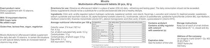 Mivolis Vitamins + Traces Elements Mix Set - Dietary Supplements 10 Tubes x 20 pcs | Germany