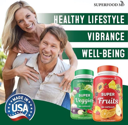 Superfood Fruit and Veggie Supplement 360 Whole 180 Count 2)