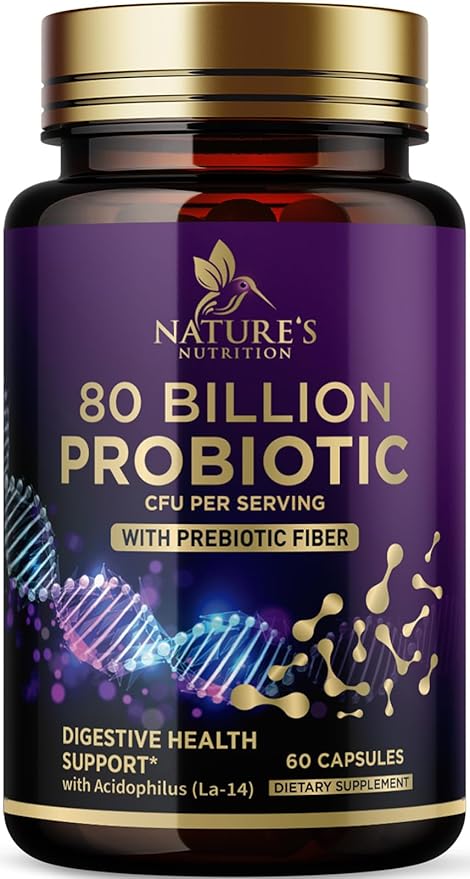 Probiotic Supplement 80 Billion CFU + 60 Capsules