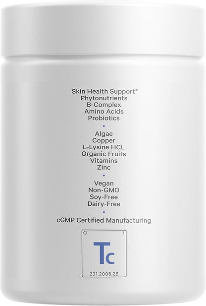 Codeage Teen Clearface Adolescent Face, Skin & Pimples, Vitamins A, C, D3, E, Pantothenic Acid, Niacin, Zinc Supplement Teenagers, Probiotics, L-Lysine, Omega-3, Oily Skin, Pores, Spots - 60 Capsules