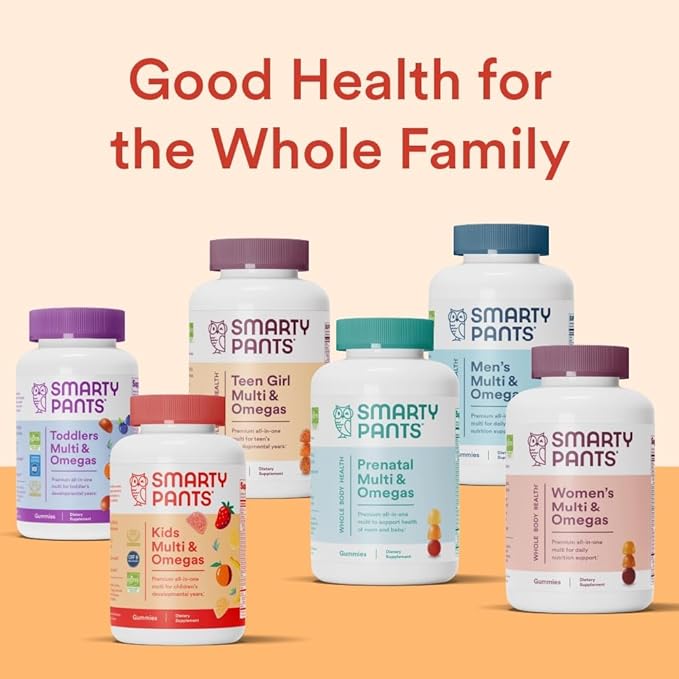 SmartyPants Kids Multivitamin + Fiber & 3 Fish (120 Count) (60 Count)