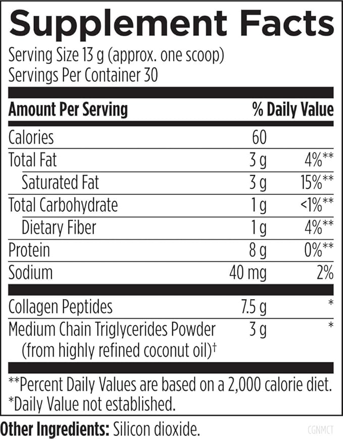 Designs for Health Collagen + MCT, Unflavored (30 Servings)