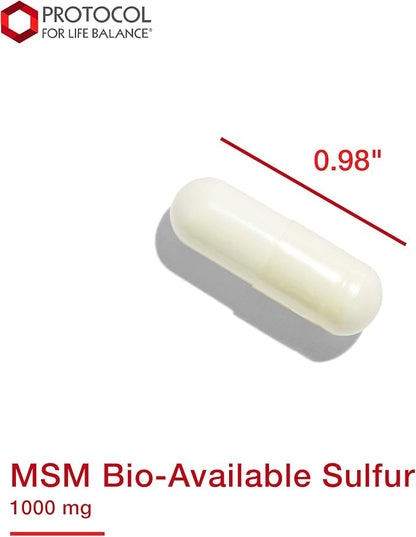 Protocol MSM Bioavailable Sulfur 1,000mg - 180 Veg
