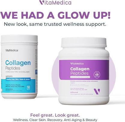 VitaMedica Unflavored Collagen Peptides Powder 48 Servings
