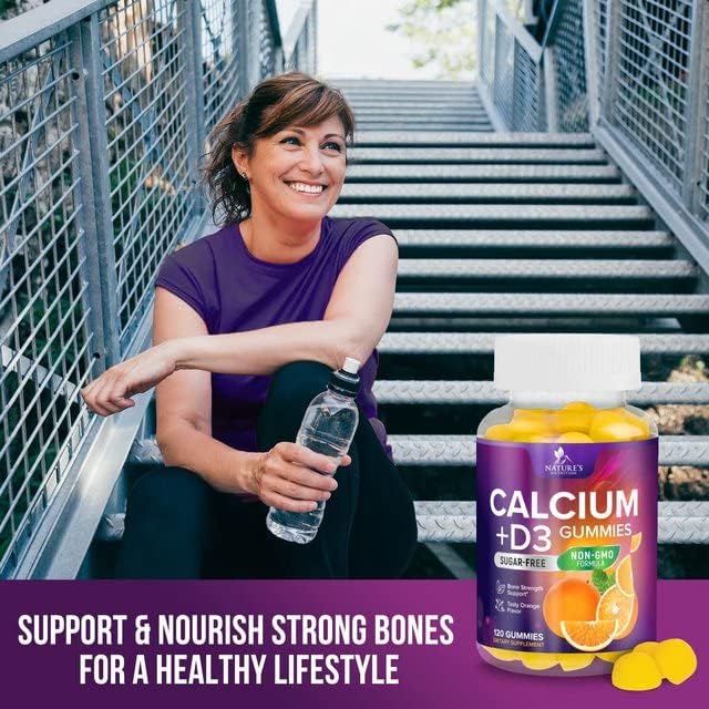 Sugar Free Calcium Gummy Bites Plus 400 IU D3, Bone 120 Gummies