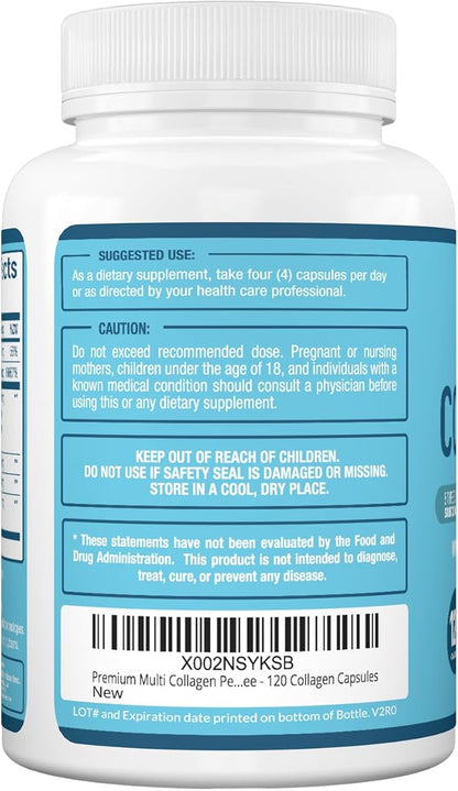 Premium Multi Collagen Peptides (Types I, 120 Collagen