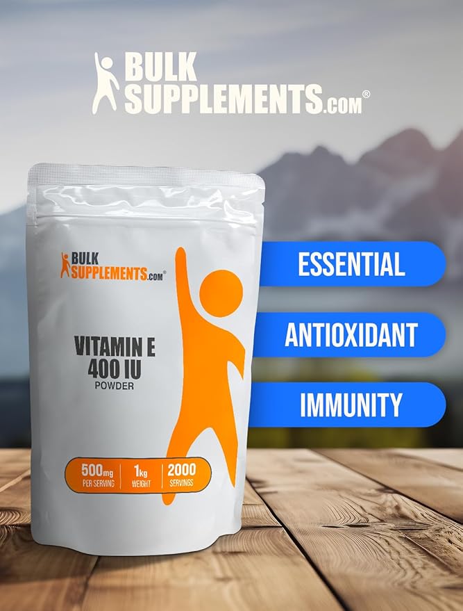 BulkSupplements.com Vitamin E 400 IU Powder 500mg per 5kg (11 (11 lbs) 5)