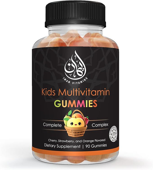 Halal Kids Multivitamin Gummies B6, B12, B12, Biotin, 90 Count