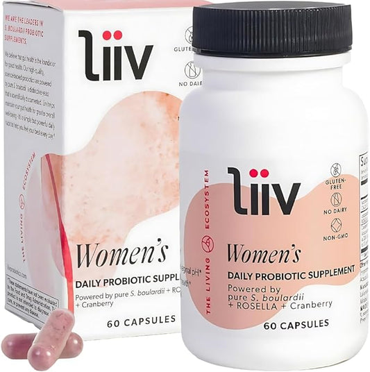 LiiV Probiotics Premium Women's Probiotic (60 3-in-1 Daily