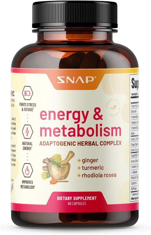 Metabolism and Natural Energy Supplements 60 Capsules