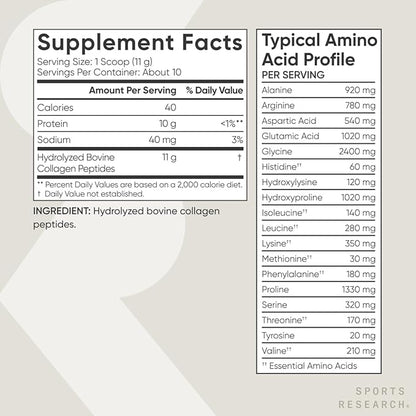 Sports Research Collagen Peptides 1 & 3 Collagen