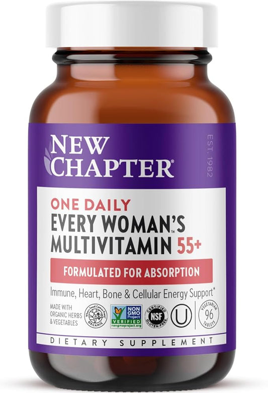 New Chapter Women's Multivitamin 50 plus 20+ Nutrients 55+, Gentle 96 Count